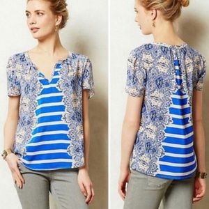 Anthropologie Maeve silk top